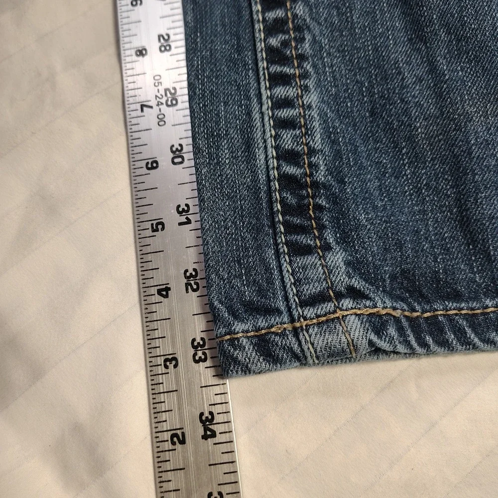 Ariat Jeans Men 30x34 Blue Flare Leg M5 Buffalo Nickel Bootcut Medium Wash Denim - Picture 7 of 13